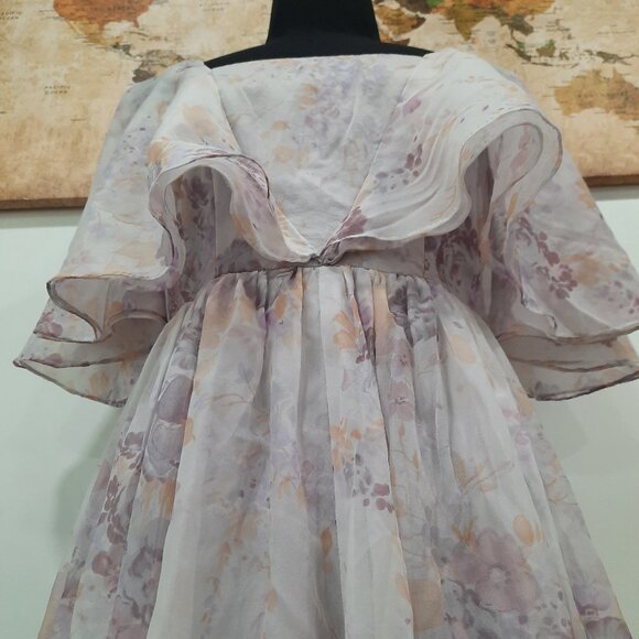 Vtg 1970s handmade ethereal evening gown - Picture 11 of 15